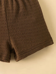 Girls Multicolor Casual 3pcs Shorts Set