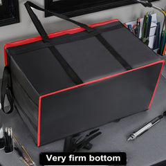 Large Insulated Food Bag with Zipper Top Reusable Washable PVC Tote for Catering