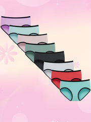 Teen Girls Cotton Brief Panties 8 Pack