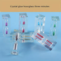 Vintage Acrylic Crystal Glue Hourglass Timer, 3-Minute Creative Safe Ornaments
