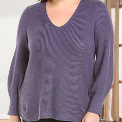  Cable Knit V-Neck Sweater