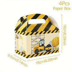 4pcs Polychrome Jungle Animals Treat Boxes 6 Inch