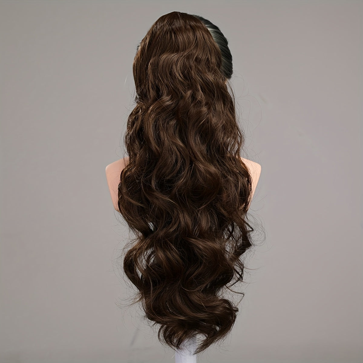 Long Wavy Ponytail Extensions Synthetic Clip In Hair Natural Look