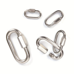 1pc Stainless Steel Screw Lock Carabiner Quick Link Safety Snap Hook