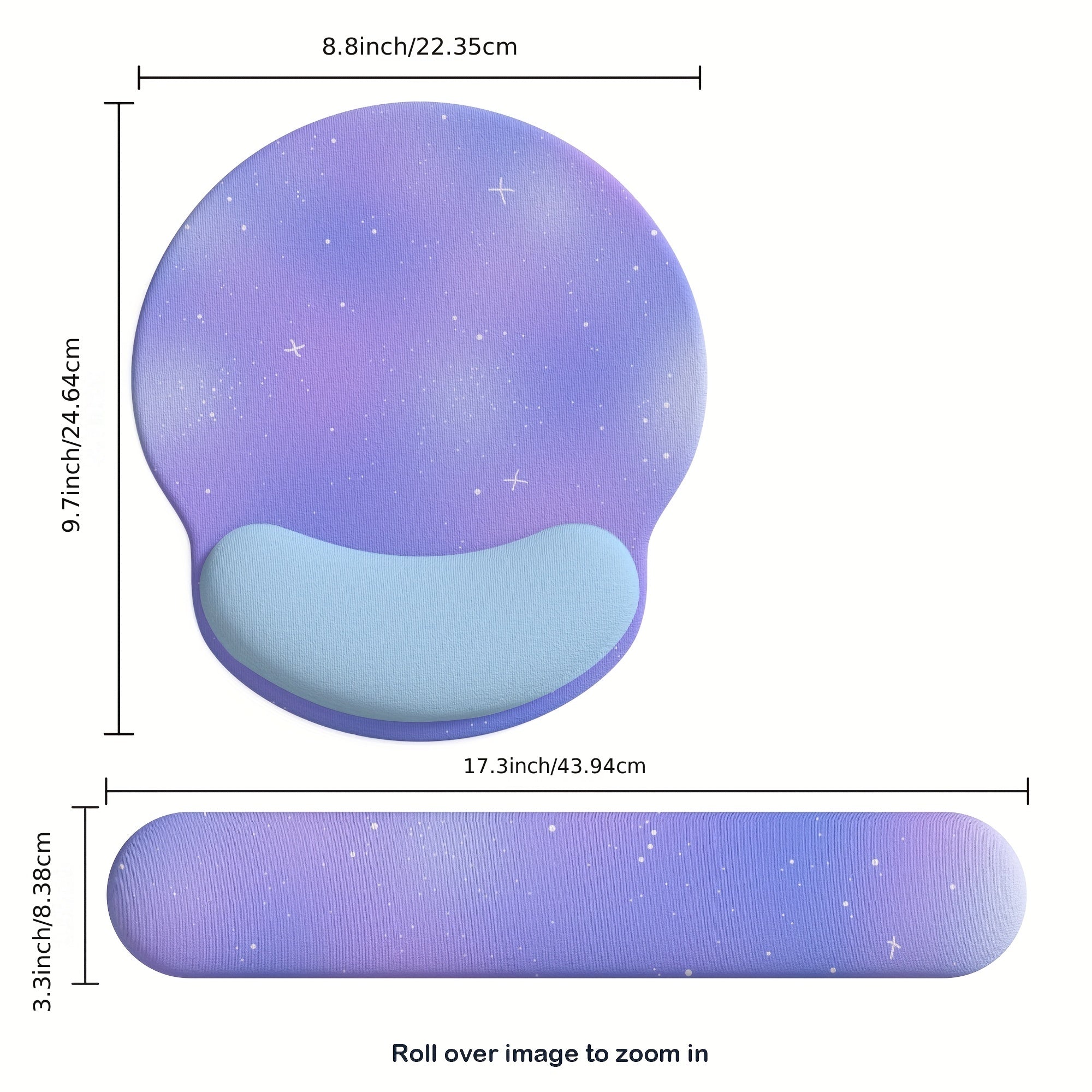 Multicolor Purple Starry Sky Wrist Mouse Pad