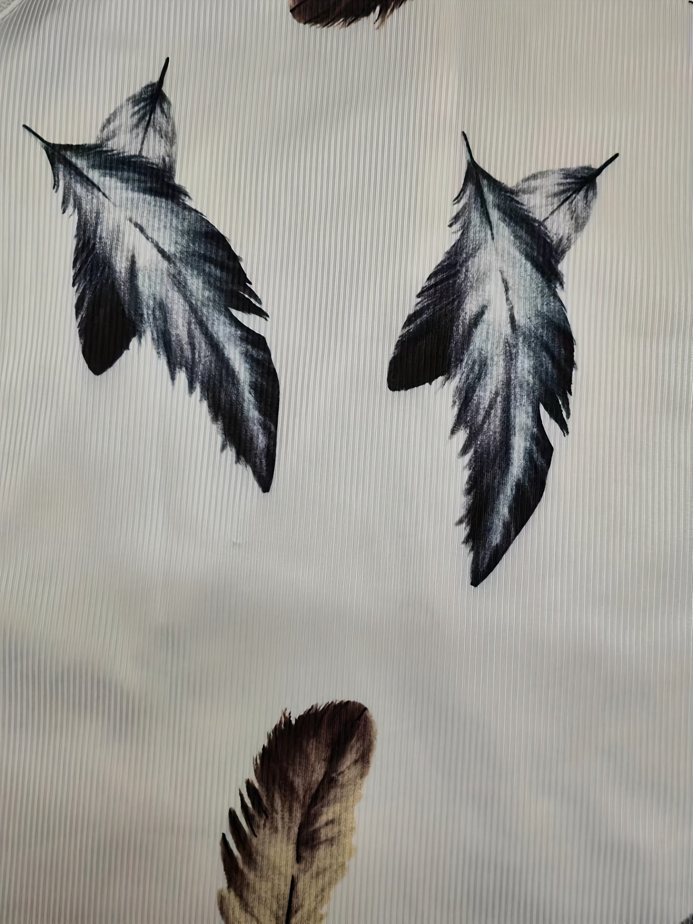 Feather Print Tank Top Sleeveless Casual Summer Top