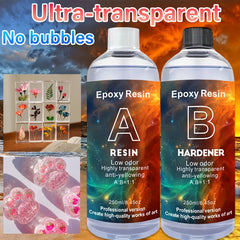 Transparent Epoxy Resin Set 500ml Non Yellowing Colorfast Resin