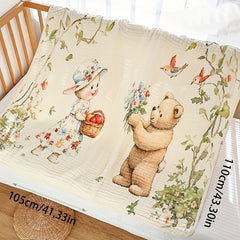 Cozy Kids Bath Towel 6 Layer Absorbent Quilt Soft Polyester Knit