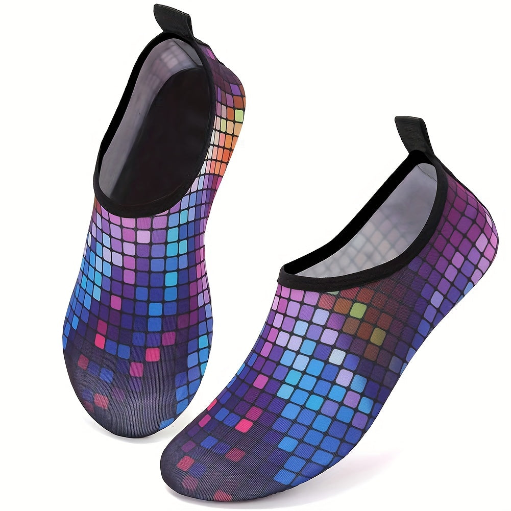 Women's Plaid Print Water Shoes Quick Drying Outdoor Sporty Creek Shoes