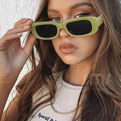 Rectangle Sunglasses Women Vintage 90s Sun Glasses UV400 Protection