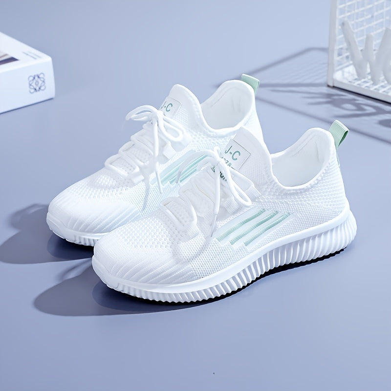 Women's Breathable Lace-up Athletic Running Shoes Mesh Sneakers