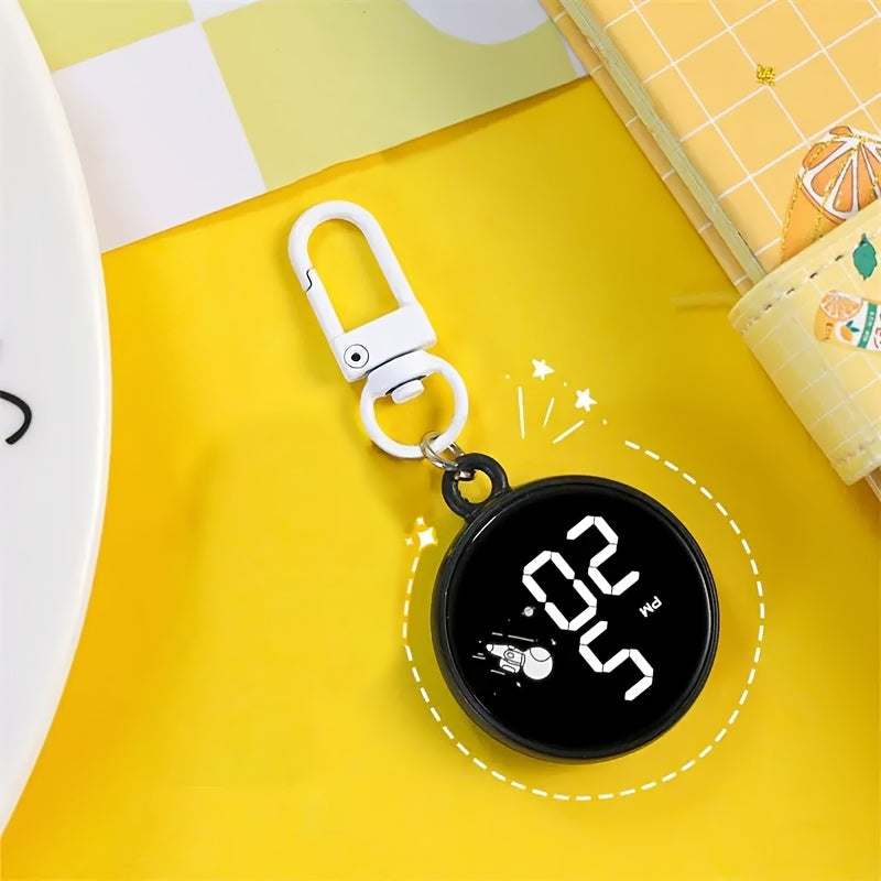 Kids LED Digital Pocket Watch with Date Display - Compact Electronic Clock
