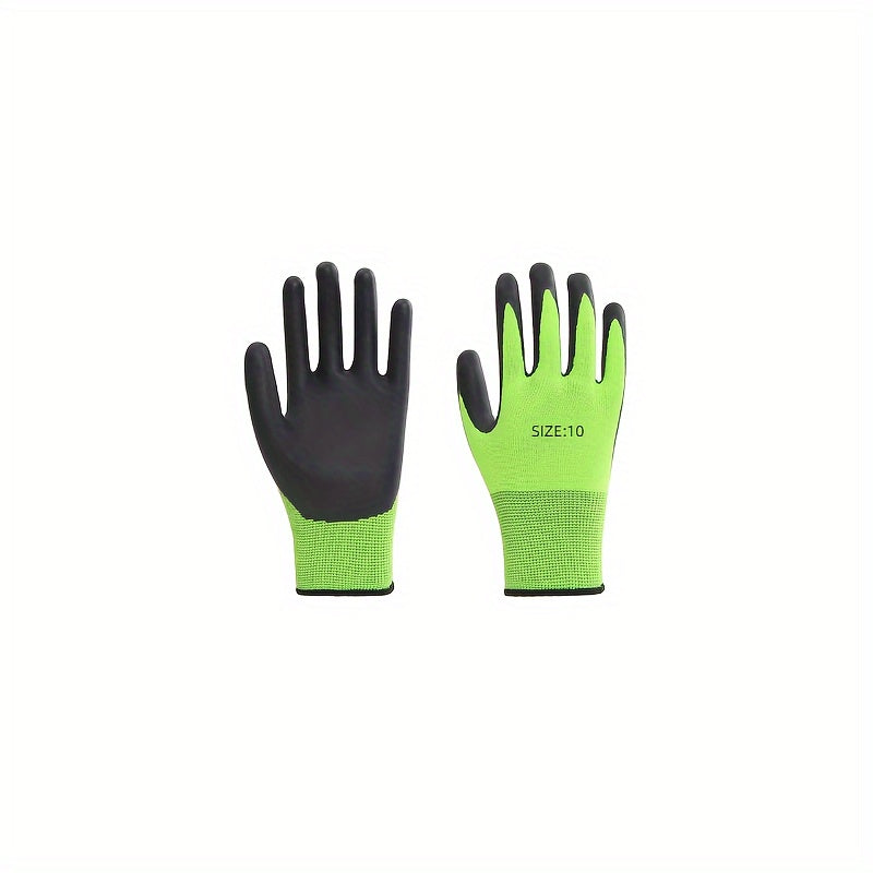 Gardening Gloves Rubber Coated Protective Work Gloves Medium Size