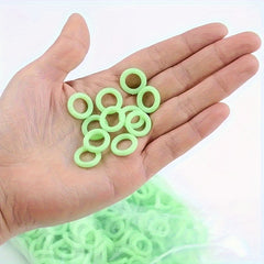30pcs Glow In The Dark Tent Nail Ring Fluorescent Stakes Ring Tents Accessories