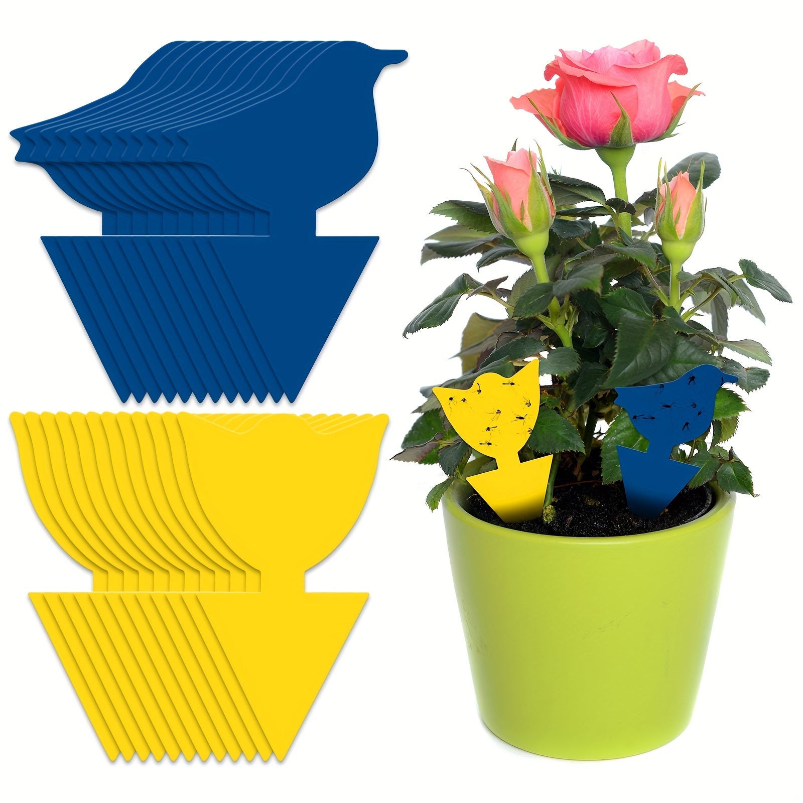 24pcs Yellow Fly Catchers Adhesive Trap for Fruit Flies