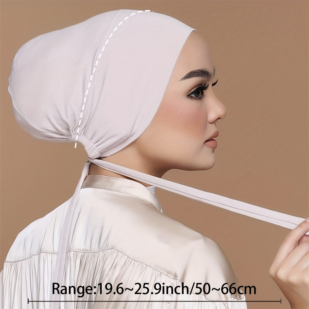 Elastic Turban Soft Head Wrap Underscarf Women Lace Up Beanie
