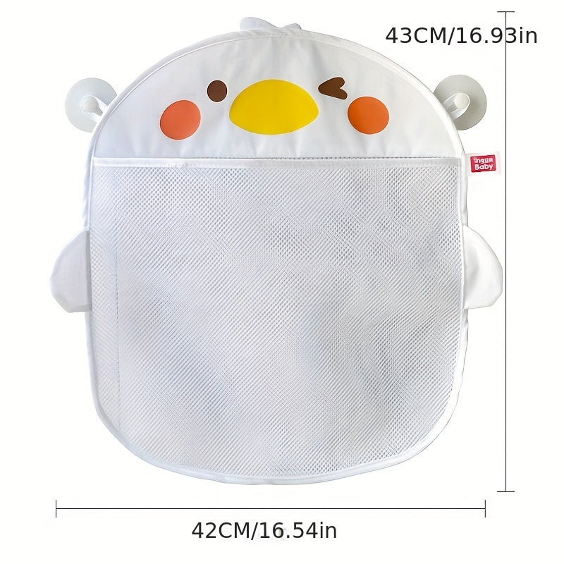 Waterproof Cartoon Baby Bath Storage Net Bag with Suction Cup