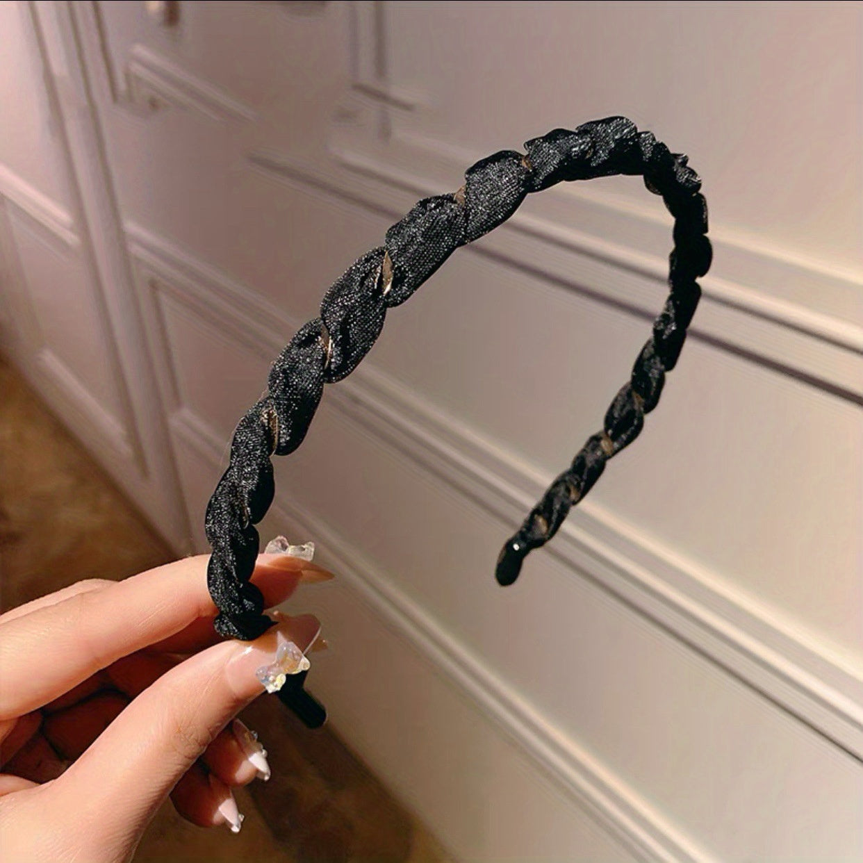 Skinny Organza Twist Headband Hair Band for Women