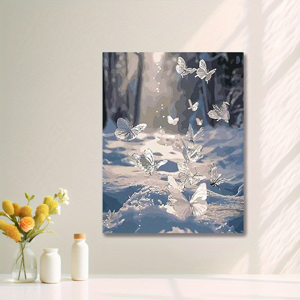 4pcs Butterfly Canvas Art Set Vibrant & Butterflies Daisies and Quotes