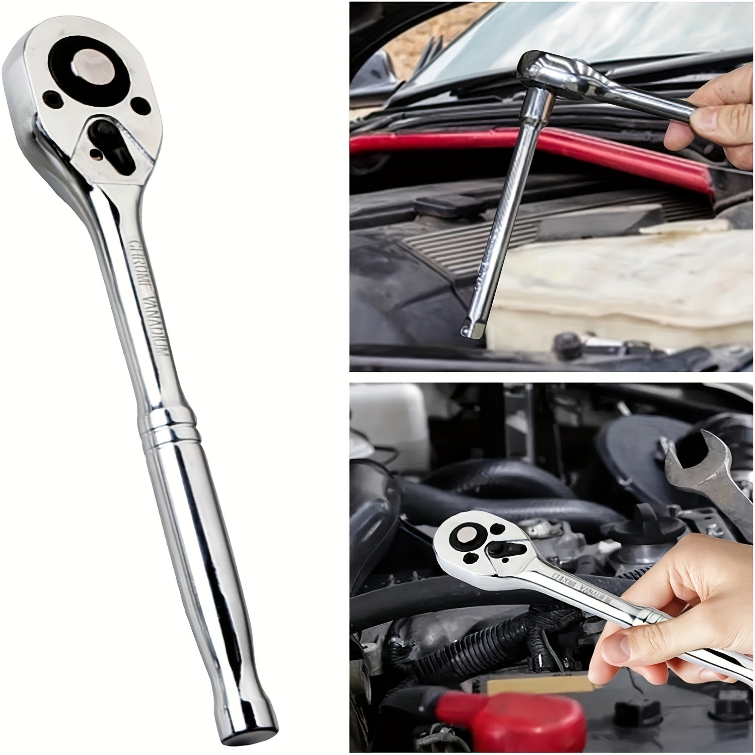 20 32 Cm Quick Ratchet Wrench Two Way Ratchet Socket Plate Handle Extension