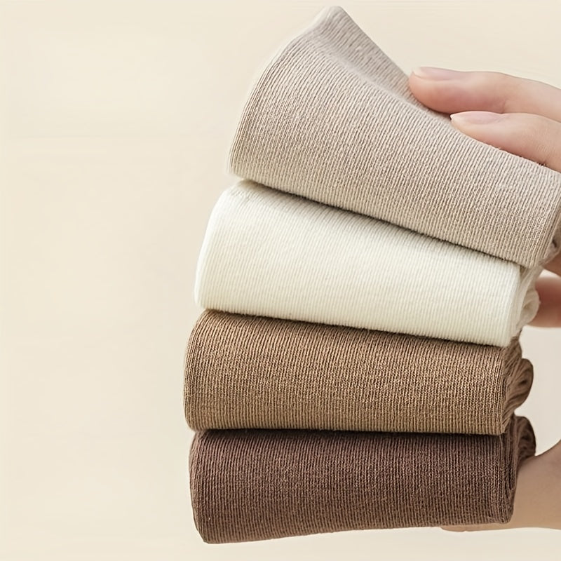 6 Pairs Soft Mid Tube Socks for Women