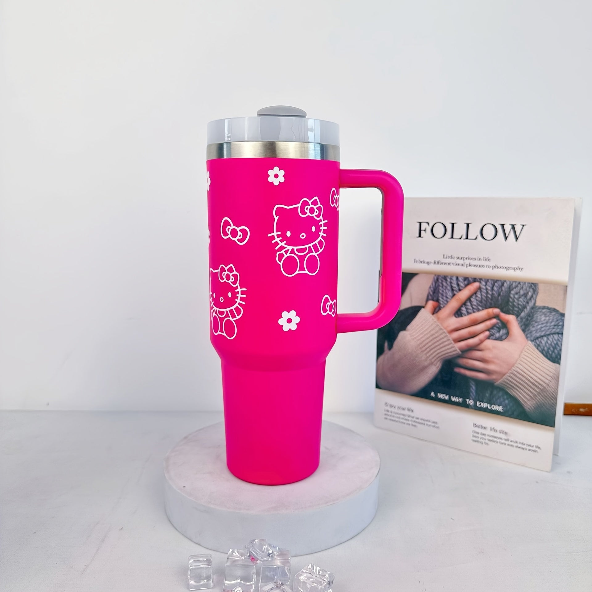 HelloKitty 40oz Stainless Steel Insulated Water Cup Coffee Mug
