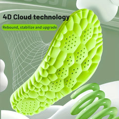 4D Massage Sports Insoles High Elastic Deodorant Comfortable Running