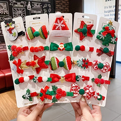 10pcs Christmas Hair Clip Decorative Hair Accessories for Girls