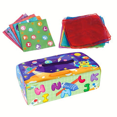 Baby Tissue Box Toy - Sensory Training and Tummy Time Essential