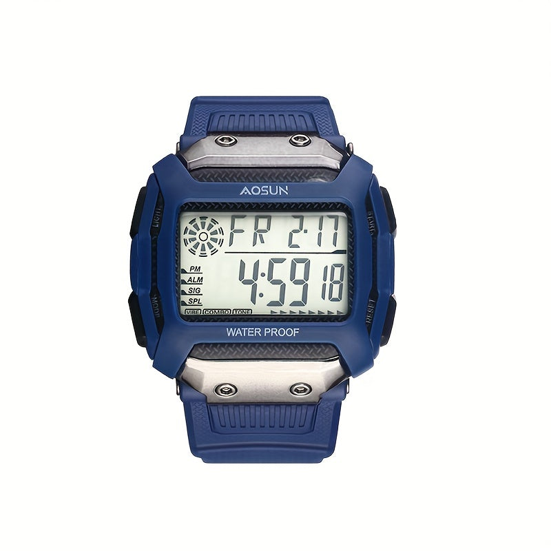 Fashionable Multifunctional Sports Watch With Silicone Band