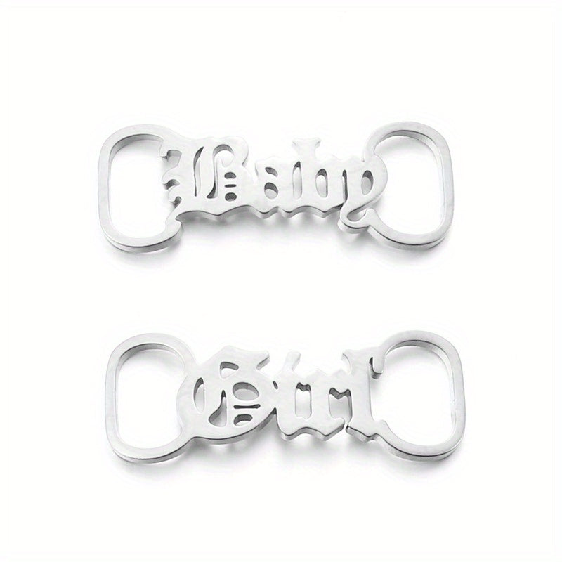 Stainless Steel Name Plate Shoe Clips For Men
