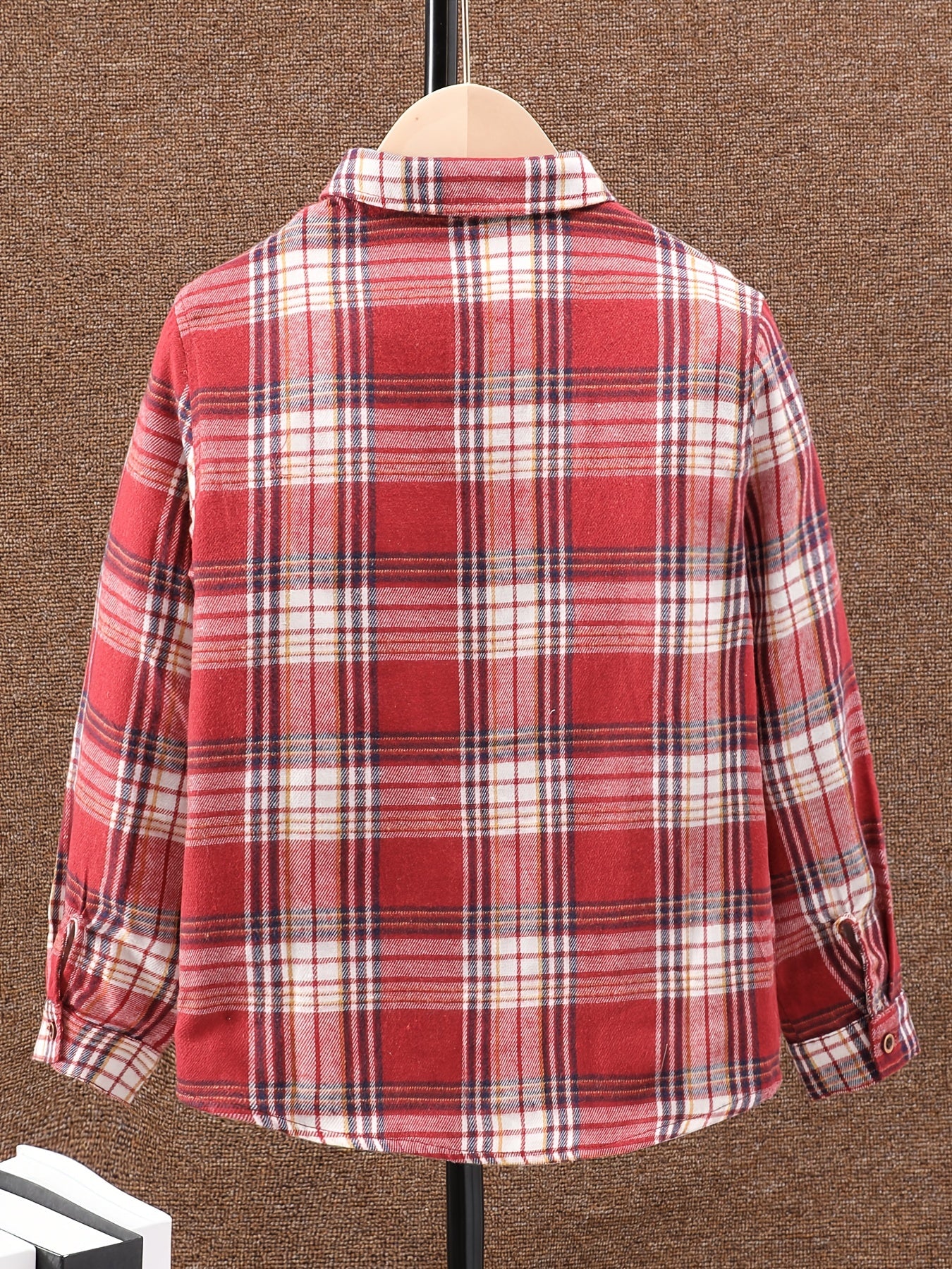 Toddler Boys Plaid Shirts Long Sleeve Button Down Tops Spring Fall Outwear