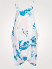  Tropical Print V Neck Cami Jumpsuit