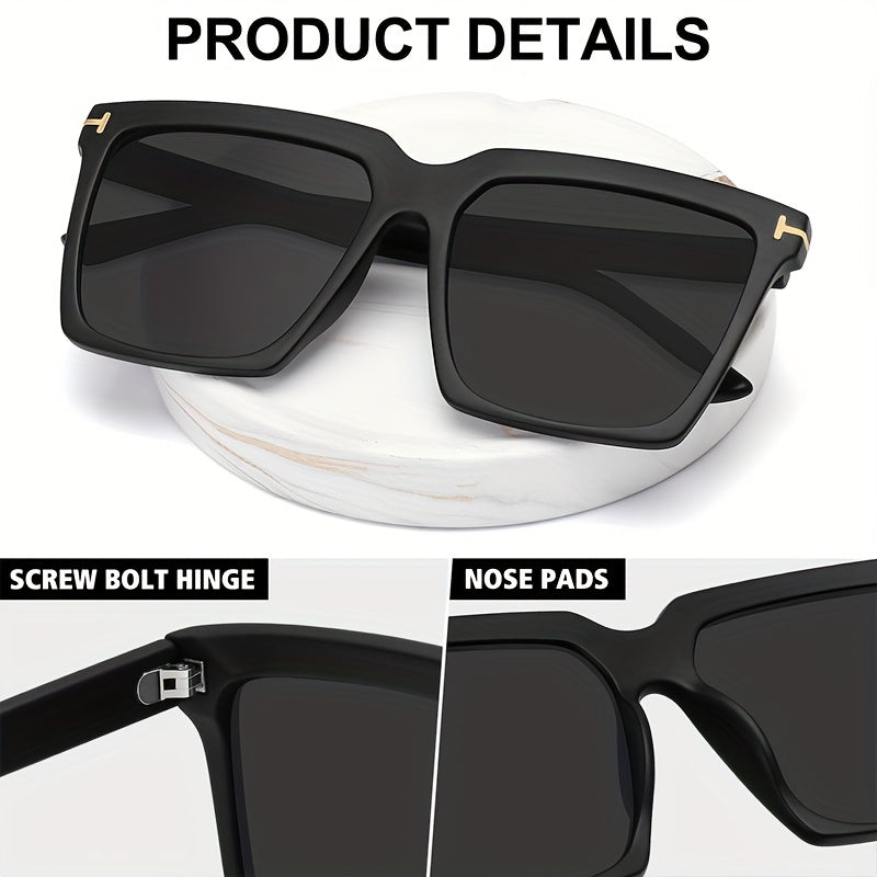 Men Square Frame Sunglasses UV Protection Summer Sunglasses