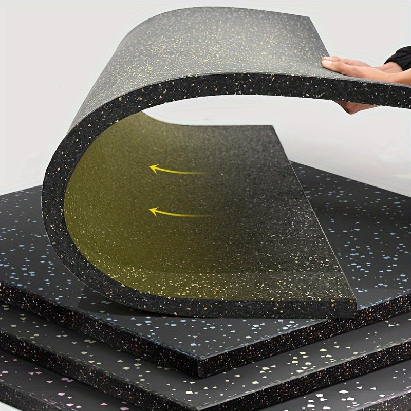 4pcs Upgraded High Rubber Fitness Mats - 20mm Thickness Shock Absorption Mats
