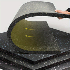 4pcs Upgraded High Rubber Fitness Mats - 20mm Thickness Shock Absorption Mats