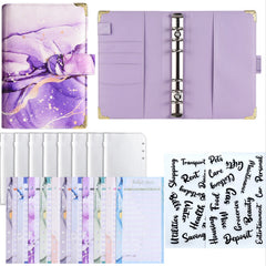 Budget Binder Cash Envelopes Set Pink Purple Green Gray