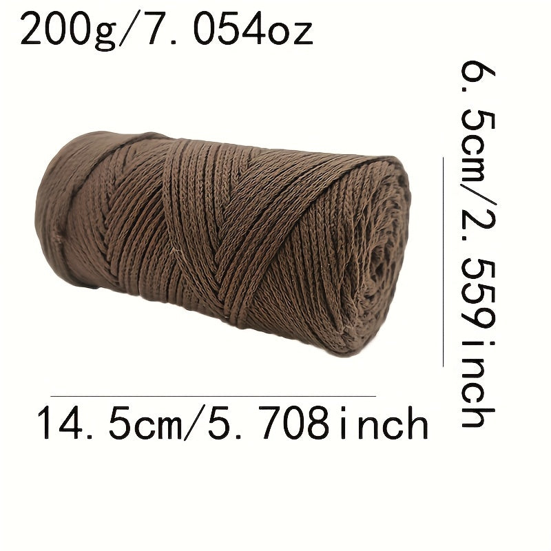 70 Cotton 30 Polyester Braided Rope for Hand Knitting Crocheting Bag