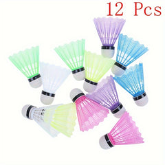 12pcs Colorful Badminton Shuttlecocks for Training Exercise