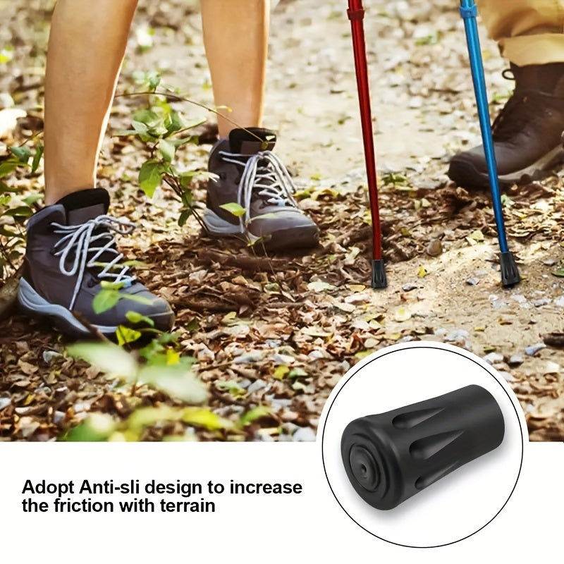 4pcs Trekking Pole Tips Covers Non-slip Hiking Stick Protectors