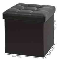 Multifunctional Folding Storage Stool Ottoman Marble Pattern