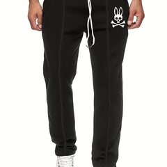 Men's Rabbit Bone Print Joggers Casual Loose Fit Pants