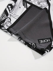 Men's Graphic Sport Shorts Quick Dry & Stretchy for Fitness Gym