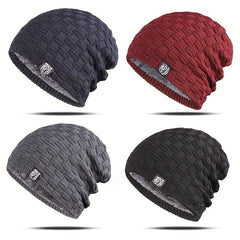 Soft Knitted Beanie Unisex Thicken Warm Knit Hat Lightweight Ear Protection