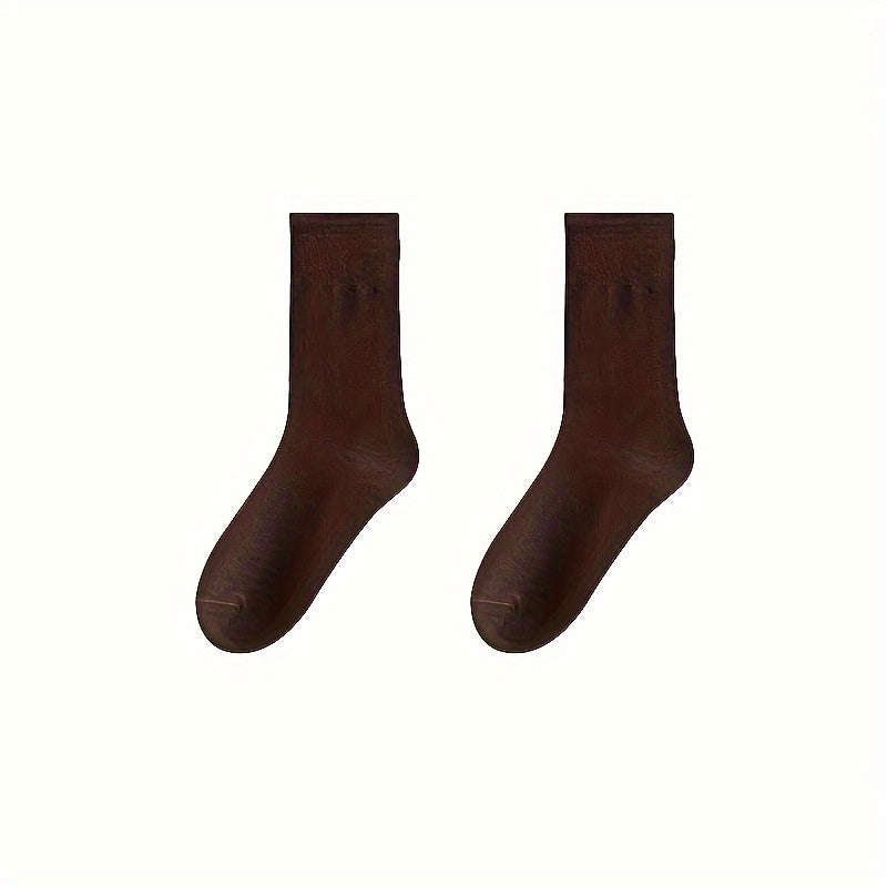 6 Pairs Soft Mid Tube Socks for Women