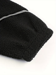 Men's Classic Fleece Track Jacket Stand Collar Zip Up for Spring Fall