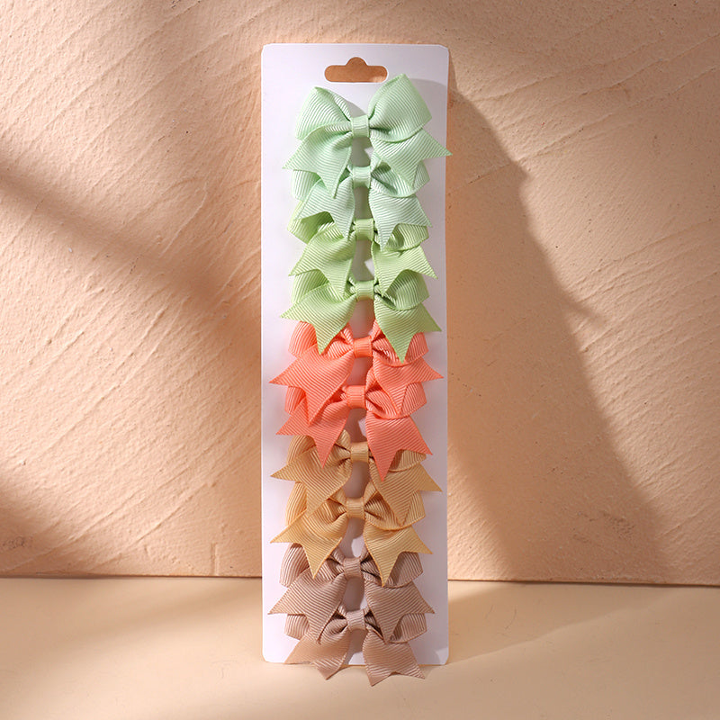 10pcs Candy Bowknot Hair Clips for Baby Girls
