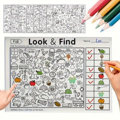 Kids Hidden Pattern Book - Dinosaur, Food, Snowflakes, Fruits