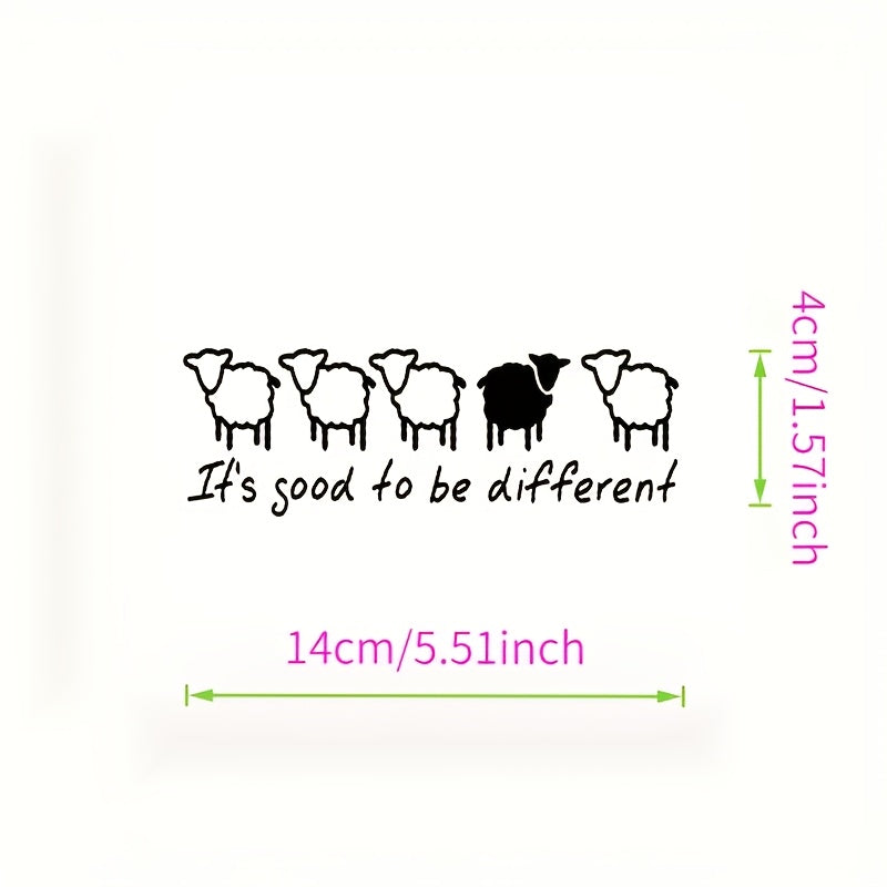 5 Sheep & 'It's Good to Be Different' Novel Stickers Combo