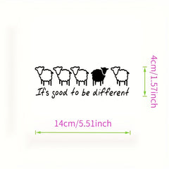 5 Sheep & 'It's Good to Be Different' Novel Stickers Combo